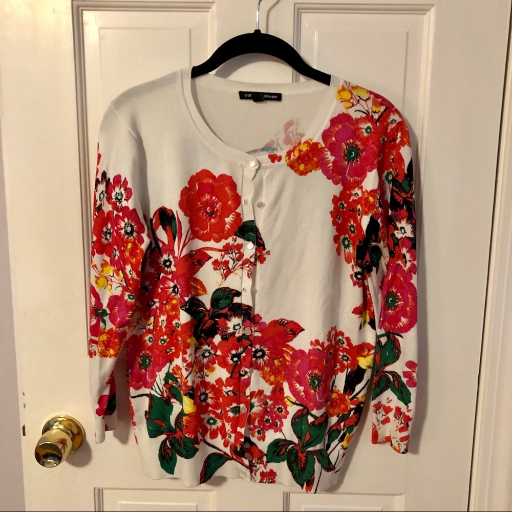 Floral Cardigan Sz L